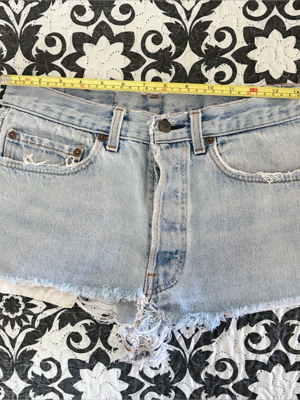 Light Wash Denim Cutoff Shorts - Women